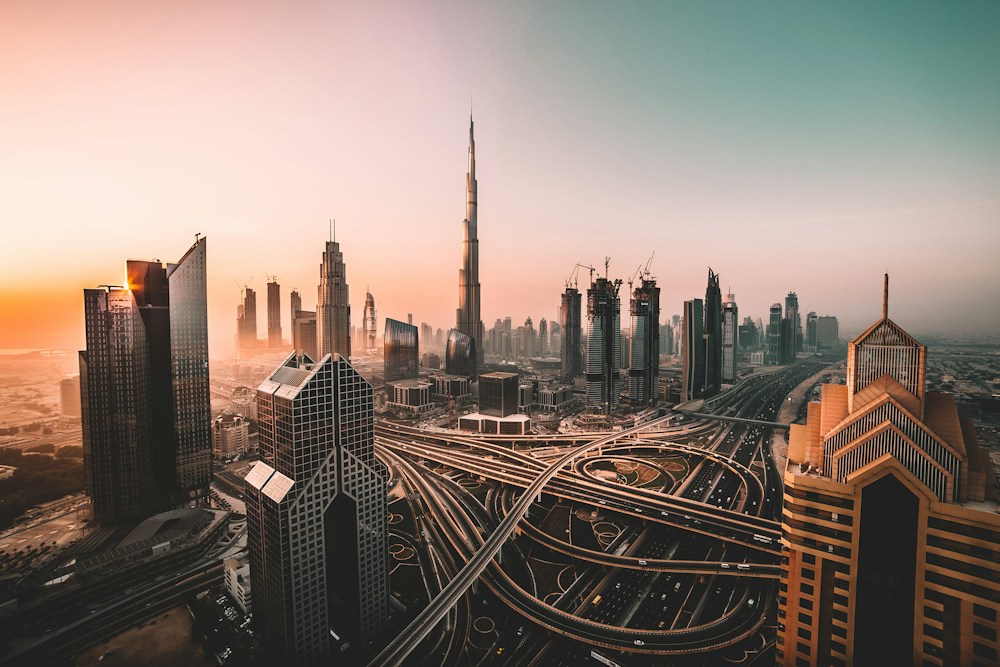 Dubai skyline and Burj Khalifa